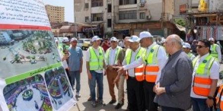 محافظ كفر الشيخ يتفقد تطوير ميدان إبراهيم الدسوقى