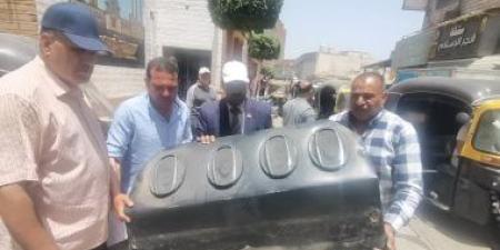 مصادرة 107 أجهزة صوت ومكبرات للتصدى للتلوث السمعى بمدينة السنبلاوين