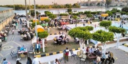 توافد المواطنين على حديقة العائلات بكفر الشيخ لقضاء إجازة عيد الأضحى