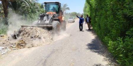 حملة «اليوم الواحد» ترفع المخلفات وتجمّل قرى أرمنت غرب الأقصر.. صور