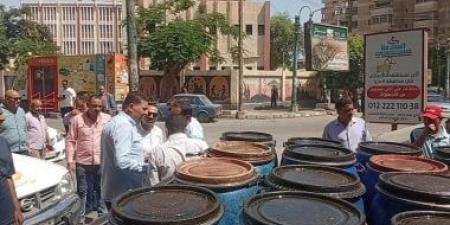 ضبط سيارة محملة بزيوت غير صالحة للاستهلاك الآدمى بالمنيا