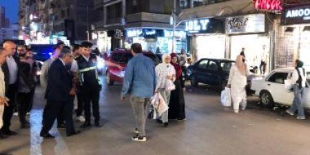 محافظ الدقهلية في جولة ليلية بشوارع حي غرب لمتابعة الإشغالات