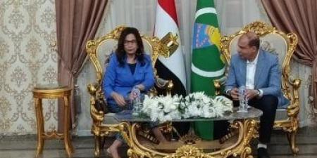 محافظ المنيا يستقبل وزيرة الثقافة خلال زيارتها المحافظة